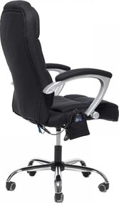 RESIGILAT- Scaun directorial cu masaj, inaltime reglabila, Material textil, Negru