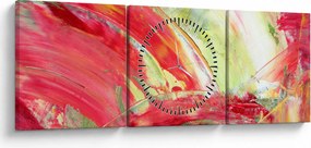 Tablou cu abstracție - pictura (cu ceas) (90x30 cm)