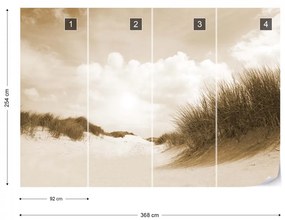 Fototapet - Plaja cu nisip fin – Sepia