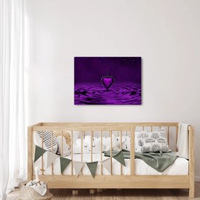 Tablou ci inima violetă (70x50 cm)