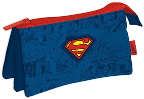 Superman Comic Penar cu 3 compartimente 21 cm