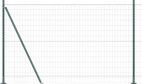 vidaXL Gard cu Stâlp Verde 1,4 x 10 m Oțel și PVC