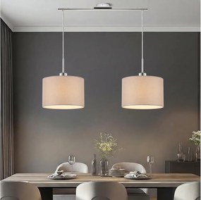 Eglo - LED lustra pe cablu TUNJA 2xE27/60W/230V bej
