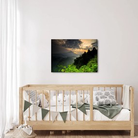 Tablou - peisaj montan verde (70x50 cm)