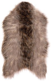 Blană de oaie artificială Tiseco Home Studio Fox, 50 x 80 cm, maro închis