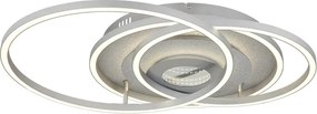 Globo 67824-40 - Plafonieră LED reglabilă MILES 40W/230V 57x99,2 cm argintie + telecomandă