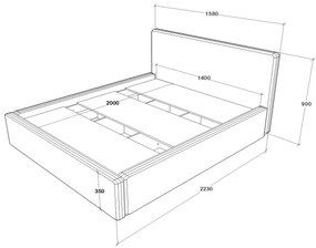 Pat Tapitat Fargo, 200 x 140 cm, Kaki