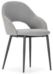 Scaune de dining gri-deschis 2 buc. tapițate Lia – Marckeric