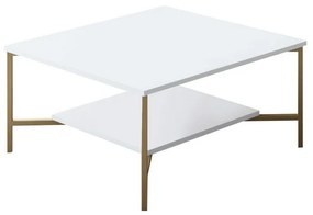 Măsuță de cafea Gold Line White