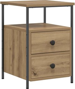 vidaXL Noptieră, stejar artizanal, 34x35,5x50 cm, lemn prelucrat