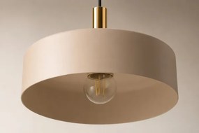 Lustră suspendată LATTE 3xE27/60W/230V bej/negru/auriu