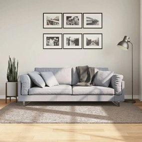 vidaXL Covor pufos &quot;PAMPLONA&quot; cu fire înalte, bej modern, 140x200 cm