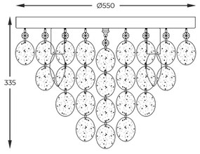 Lustră aplicată Zuma Line 18366 PARDO 8xE14/40W/230V argintiu