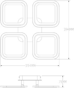 Plafonieră LED dimabilă Zuma Line MS232040R-BK STELLAR LED/30W/230V 3000-6000K negru + telecomandă