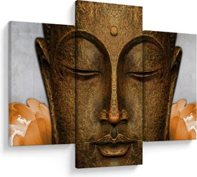 Tablou cu statuie cu detaliu a feței (90x60 cm)