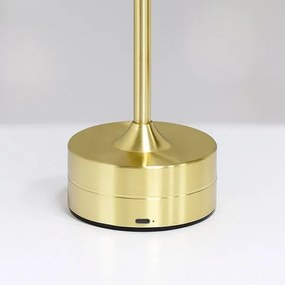 Lampă de birou LED tactilă reîncărcabilă TAVOLO, 2,5W/5V, 2400 mAh, 3000-6000K, aurie