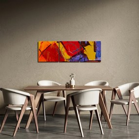 Tablou cu abstracție (cu ceas) (90x30 cm)
