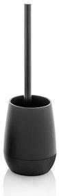 Perie de toaleta cu suport VOGUE, Abs Cauciuc, Negru, 11.1x11.1x37 cm
