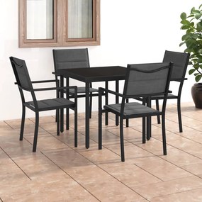 3073532 vidaXL Set mobilier de exterior, 5 piese, oțel