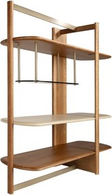 Raft dreapta modern din lemn furniruit Walnut