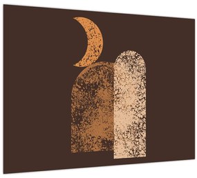 Tablou pe sticlă - Arce portocalii N⁰2 (70x50 cm)