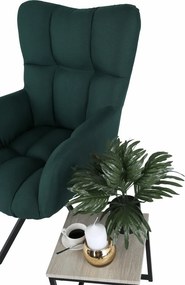 Scaun de design, ţesătură verde, KOMODO