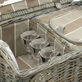 Coș picnic pentru 4 persoane Brown, 46 x 31x 21 cm