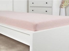 Cearșaf de pat jersey 4Home Ideal roz vechi, 90 x 200 cm