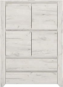 Comoda ANGEL TIP 33, alb, PAL melaminat, 84x40x116 cm