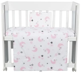 Set lenjerie 4 piese Mini Cot Pink Moon White