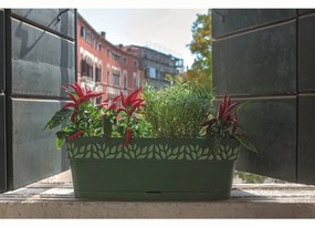 Jardiniera Cloe, 50 cm, plastic, grafit/gri