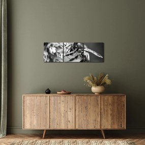 Tablou - Detaliu de albină (cu ceas) (90x30 cm)
