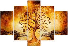 Tablou natural abstract cu copac (150x105 cm)