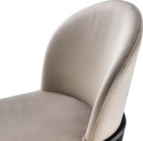 Set de 2 scaune design modern Willis, catifea Savona greige 113772 HZ