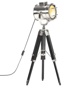 vidaXL Lampă de podea cu trepied, 69 cm, negru, lemn masiv de mango
