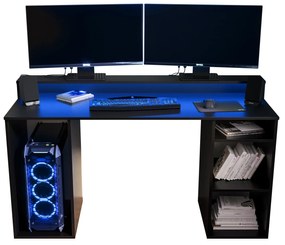Masă PC pentru gaming Garrick 1 (negru) (cu iluminat LED RGB). 1064134