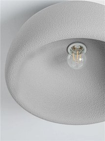 Lustra aplicata tavan cu textura granulata Davo 43cm, gri piatra