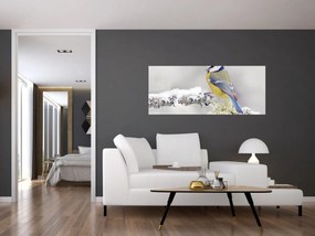 Tablou - Tit albastru în pădure (120x50 cm)