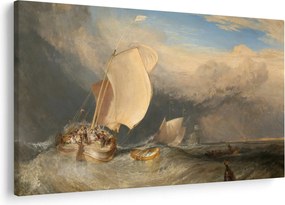 Tablou - William Turner, Fishing Boats with Hucksters Bargaining for Fish, reproducere (90x60 cm)