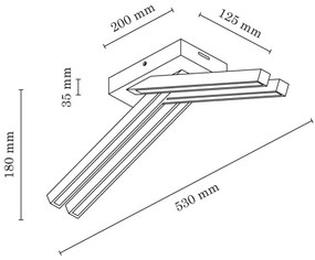 Spot-Light 2246474 - Plafonieră aplicată LED LINUS 4xLED/4,5W/230V stejar mat