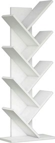Biblioteca HITIT, alb, PAL melaminat, 46x22x129 cm