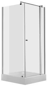 Cabina de dus patrata Deante Cubic cu usa pivotanta 80x80cm finisaj crom