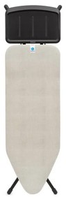 Masa de calcat Brabantia C 1008896, 124x45 cm, 7 pozitii de reglare, Suport generator de abur, Gri deschis