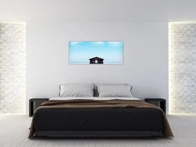 Tablou cu casă pe mare (120x50 cm)