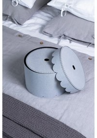 Cutii de depozitare gri-deschis 2 buc. din carton cu capac ø 26x17,5 cm Wilma – Bigso Box of Sweden