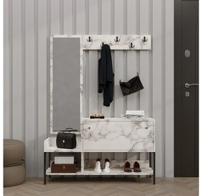 Mobilier hol Aliex 45 (marmură carrara) (cu oglindă). 1102395