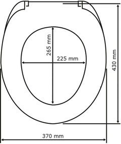 Capac WC Wenko Bavarian Hearts, 43 x 37 cm