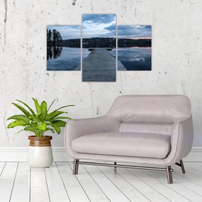 Tablou - Ponton de lemn, lac (90x60 cm)