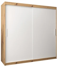 Dulap de haine 200 cm Toki (stejar artisan + alb mat). 1064853