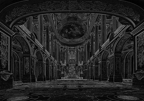 Fototapet - Sala mare, sala din Versaille (254x184 cm)